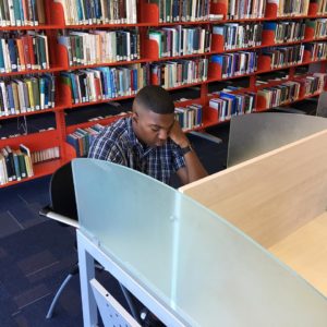 Student Studying in the Library