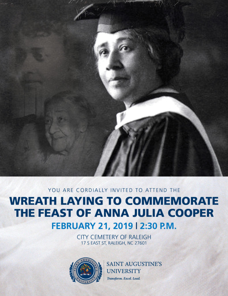 Wreath Laying to Commemorate the Feast Anna Julia Cooper - Saint ...