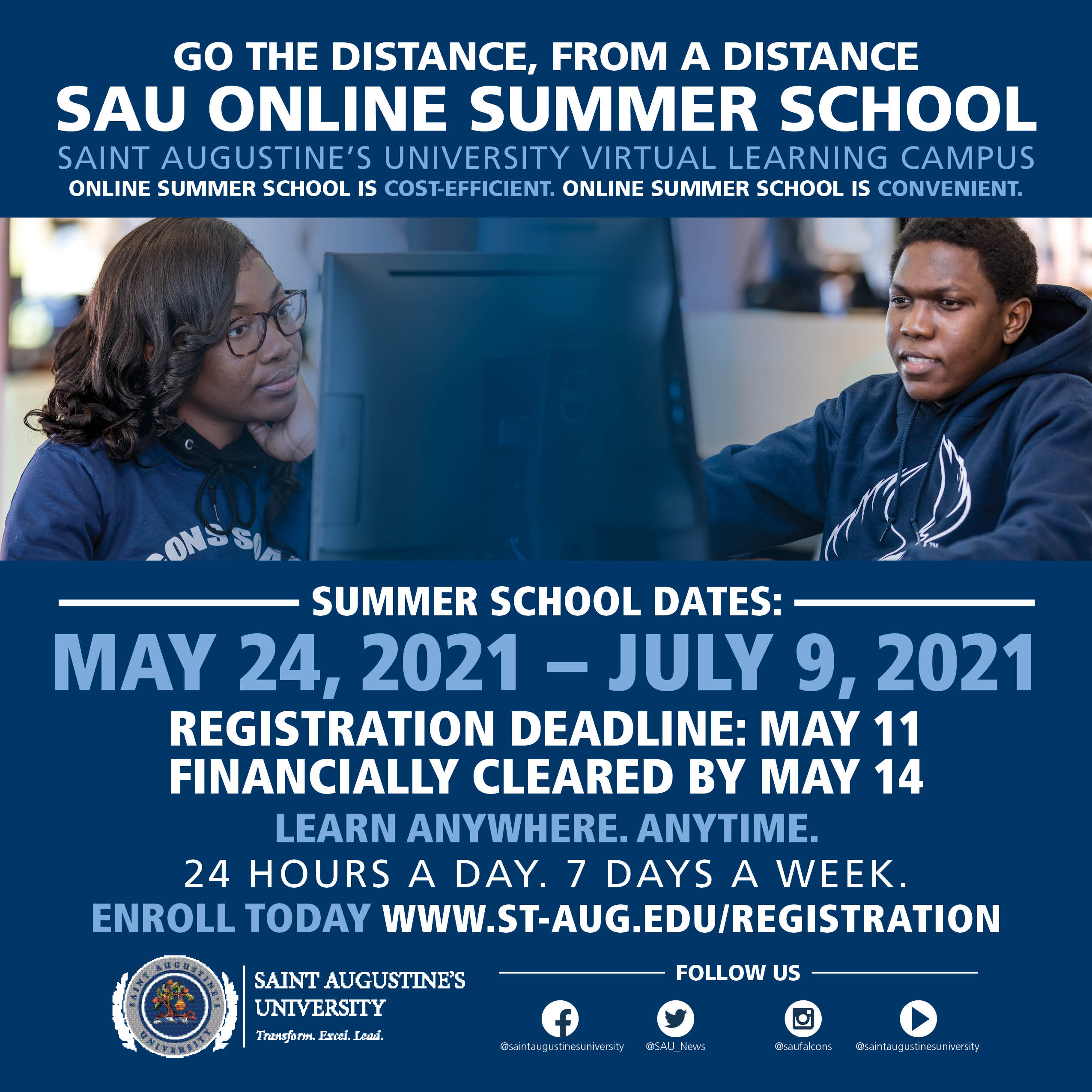 2021-SAU-Summer-School-Flyer2-IG - Saint Augustine's University