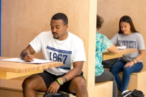 Students studying in the Student Center